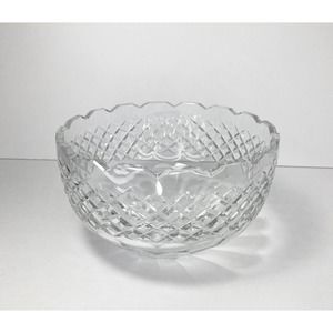 Vintage Cut-to Clear Large/Heavy Crystal Round Serving/Centerpiece Bowl, 8 1/2”